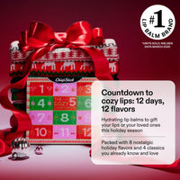 Thumbnail for ChapStick 12 Days Advent Calendar Lip Balm Holiday Gift Set, Moisturizing Daily Lip Care For Dry, Chapped Lips, Soothing Hydration, Limited Edition Cozy Flavors, 12 Pack Variety, 0.15 OZ EA