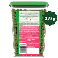 Thumbnail for Greenies Cat Treats, Feline Veterinarian-Recommended Adult Natural Dental Cat Treats, Savory Salmon Flavor, 9.75 oz. Tub