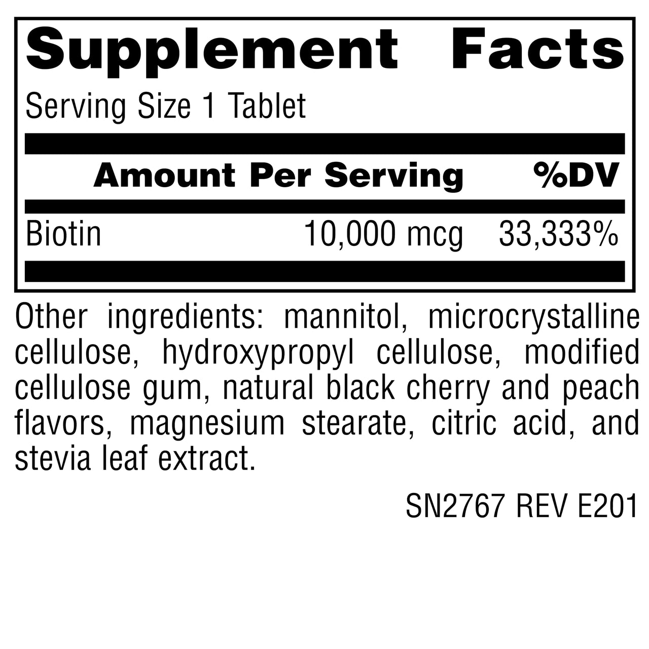 Source Naturals Biotin Fast Melt, Hair Skin and Nail Support*, 10,000 mcg per Serving- 120 Tablets