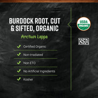 Thumbnail for Frontier Organic Burdock Root, 1-Pound Bulk Bag, Common in Root Beer Recipes, Cut & Sifted, Sustainable Grown, Kosher (Packaging May vary)