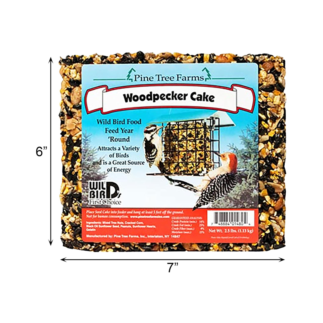 Pine Tree Farms Woodpecker Seed Cake, 2.5 lbs., Qty. 8