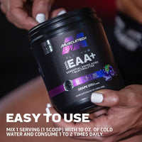 Thumbnail for MuscleTech Platinum Essential Amino Acids Supplement with Electrolytes, Grape - Pre-Workout Powder for Energy, Muscle Growth & Strength Builder - EAA Complex for Men & Women - 30 Servings