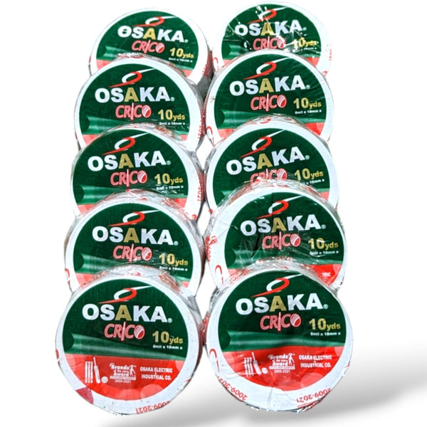 Bratla White Cricket Tape for Tennis Balls - Ideal for Tape Tennis Cricket Pack of 10 Rolls