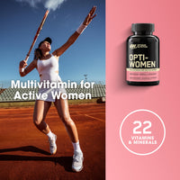 Thumbnail for Optimum Nutrition Opti-Women Daily Multivitamin for Women, Immune Support Supplement with Iron, 60 Day Supply, 120 Count, (Packaging May Vary)