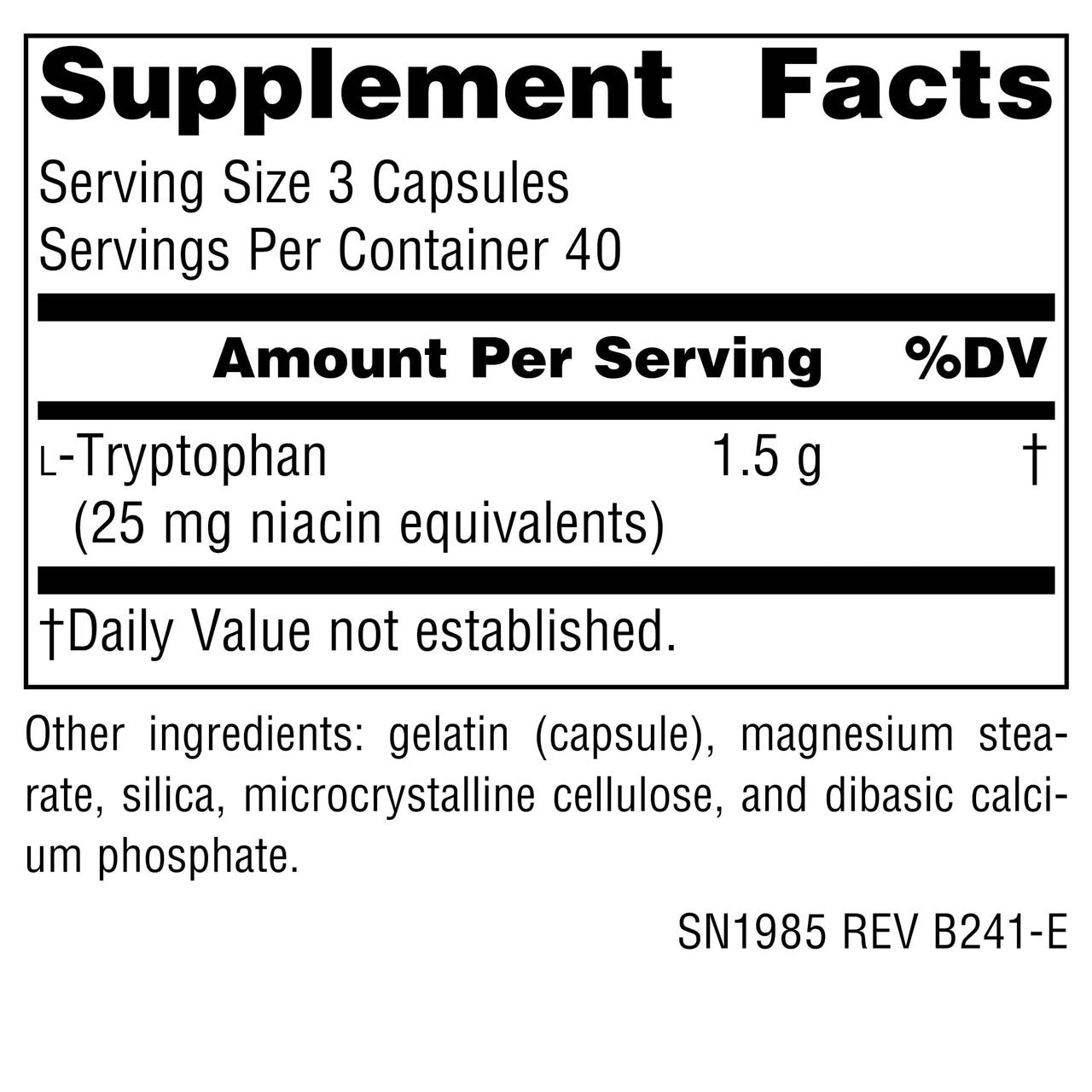 Source Naturals L-Tryptophan, for Mood, Relaxation, and Sleep*, 500mg - 120 Capsules