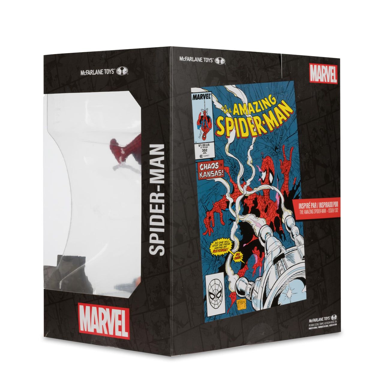 McFarlane Toys - Marvel Spider-Man 1:10th Scale Collectible with Scene (The Amazing Spider-Man #302)