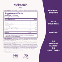 Thumbnail for Natrol Melatonin Gummies, Sleep Support for Adults, Melatonin 10 mg, 140 Strawberry-Flavored, Up to 70 Days