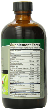 Thumbnail for Nature's Answer Liquid Vitamin B-Complex Supports Healthy Energy Levels | Promotes Healthy Nerve Function | All-Natural Tangerine Flavor | Gluten-Free & Benzoate-Free 8oz