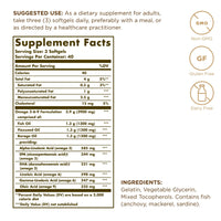 Thumbnail for Solgar 1300 mg Omega 3-6-9, 120 Softgels (Pack of 3) - Fish Oil Supplement - Support for Joint & Skin Health - Includes Flaxseed & Borage - Contains EPA & DHA Omega 3 Fatty Acids - 120 Total Servings
