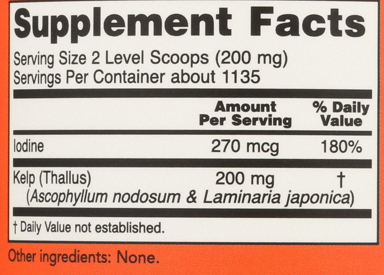Kelp Powder Norwegian Now Foods 8 oz Powder