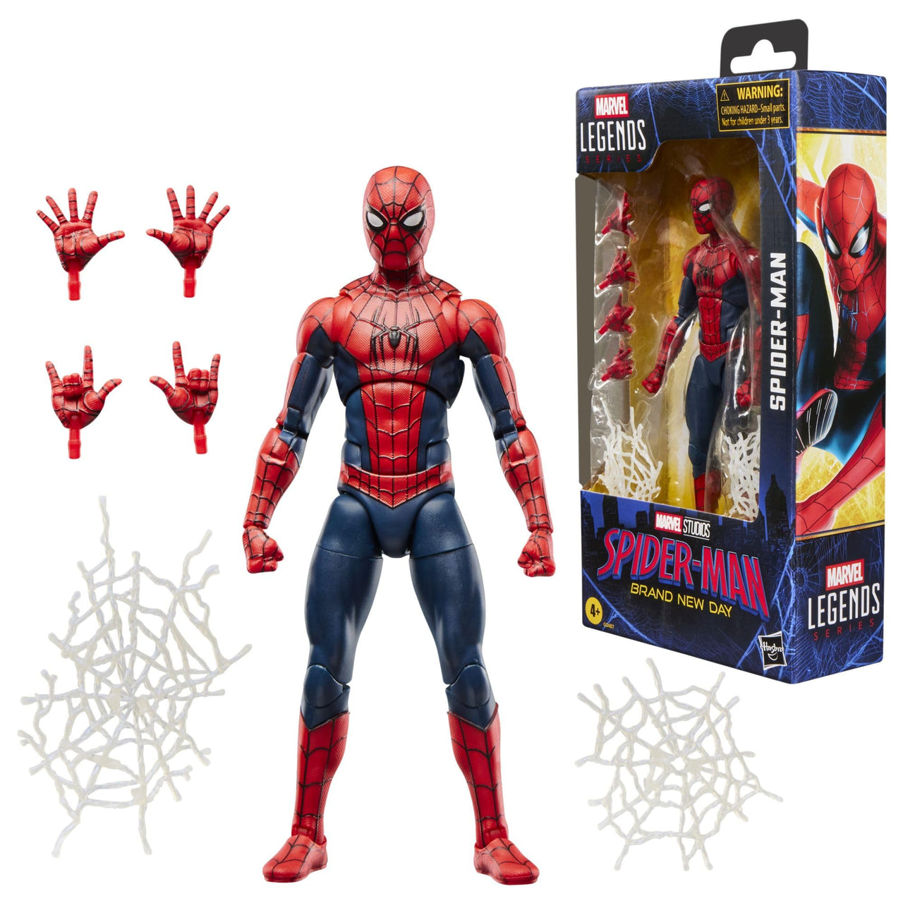 Marvel Legends Series Spider-Man, Spider-Man Day Collectible 6-Inch Action Figure Set