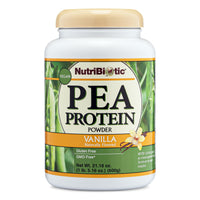 Thumbnail for NutriBiotic Pea Protein Vanilla 21 Oz | Low Carb Vegan Plant Protein Powder | 100% Grown & Processed in the USA | Deliciously Creamy & BCAA-Rich | Made without Chemicals, GMOs & Gluten | Keto Friendly