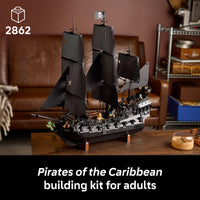 Thumbnail for LEGO Icons Captain Jack Sparrow’s Pirate Ship Building Set for Adults, Ages 18+ - Room Decor for Office, Bedroom or Shelf - Collectible Black Pearl Ship for Pirates of The Caribbean Fans - 10365
