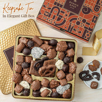 Thumbnail for Chocolate Gift Basket, Gourmet Snack Food Box in Keepsake Tin, 2 lbs of Chocolate, Birthday, Sympathy, Family Parties & Get Well, Bonnie and Pop