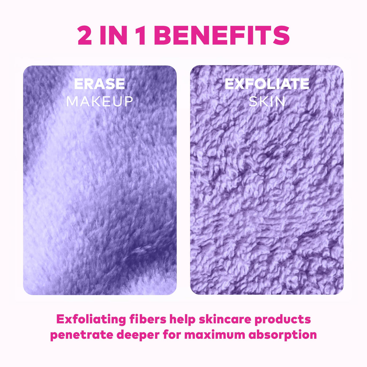 The Original MakeUp Eraser 7-Day Set, Erase All Makeup with Just Water, Including Waterproof Mascara, Eyeliner, Foundation, Lipstick, Sunscreen, and More! Dewy Glow, 7ct.