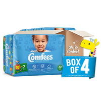 Thumbnail for Comfees Premium Baby Diapers with Total Fit System for Boys & Girls, Size 7, 80Count