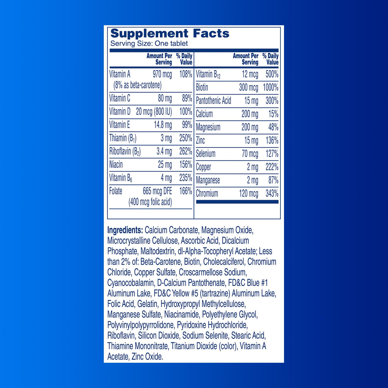 One A Day Men’s Pro Edge Multivitamin, Supplement with Vitamin A,C,D, E and Zinc for Immune Health Support and Magnesium for Healthy Muscle Function, 50 Count