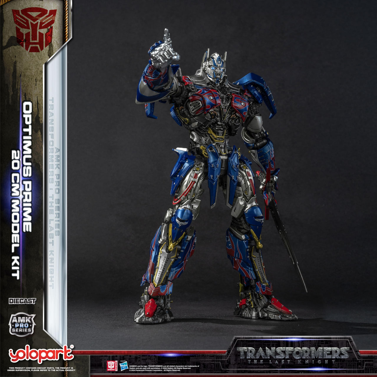 YOLOPARK Transformers: The Last Knight Optimus Prime with Upgraded Weaponry,Highly Articulated 7.87 Inch Transformers Action Figure for Ages 15 and Up,No Converting