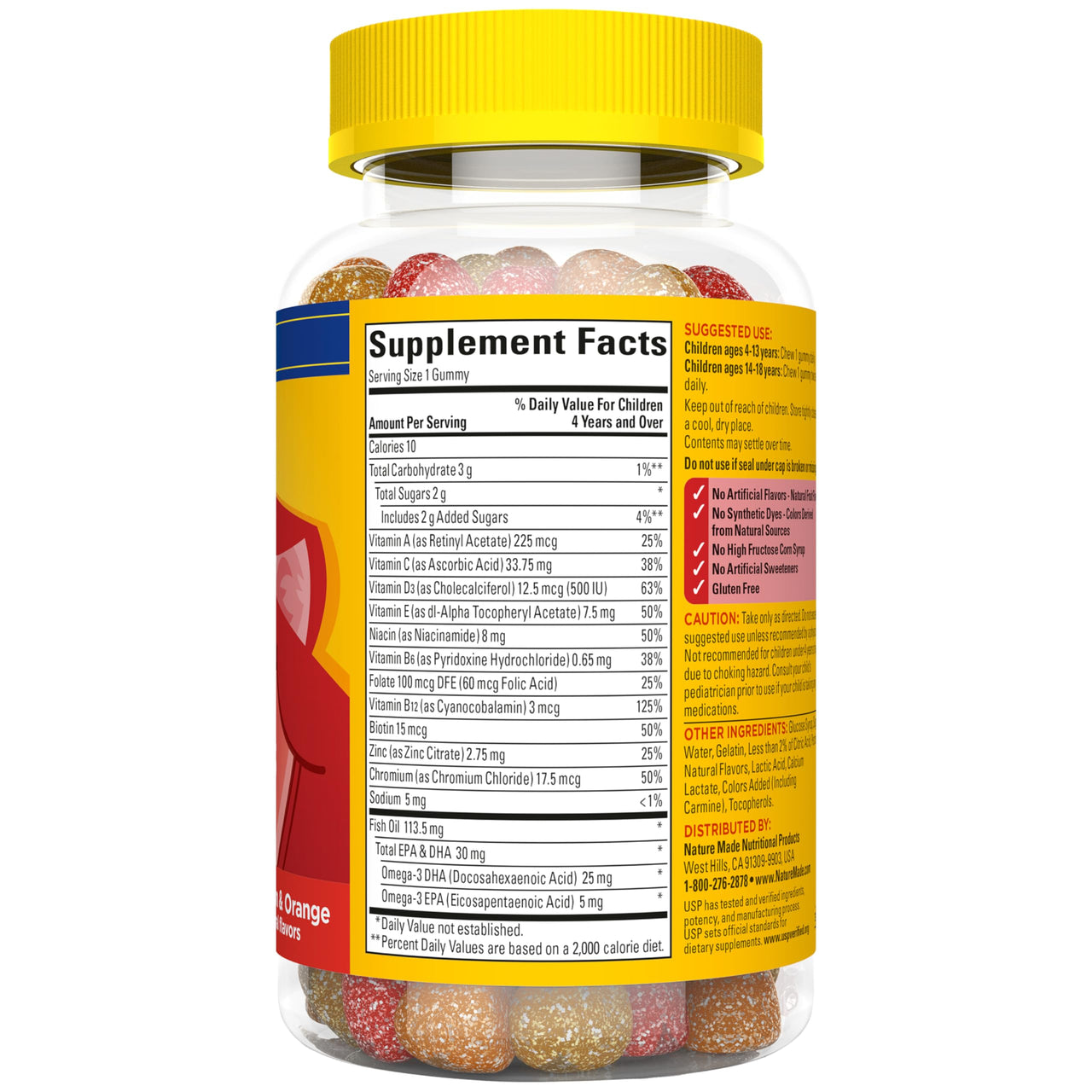 Nature Made Kids First Multivitamin with Omega-3, Kids Gummy Multivitamins with Vitamins and Minerals for Nutritional Support, 70 Gummies