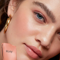 Thumbnail for Saie Dew Liquid Blush for Cheeks - Hydrating Cream Blush Stick with a Blendable + Buildable Formula - Skincare Infused Dewy Cheek Tint for a Natural Flush - Glowy Makeup Essential - Rosy (.40 oz)
