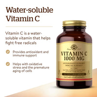 Thumbnail for Solgar Vitamin C 1000 mg, 100 Vegetable Capsules - Antioxidant & Immune Support - Overall Health - Healthy Skin & Joints - Bioflavonoids Supplement - Non-GMO, Vegan, Gluten Free, Kosher - 100 Servings