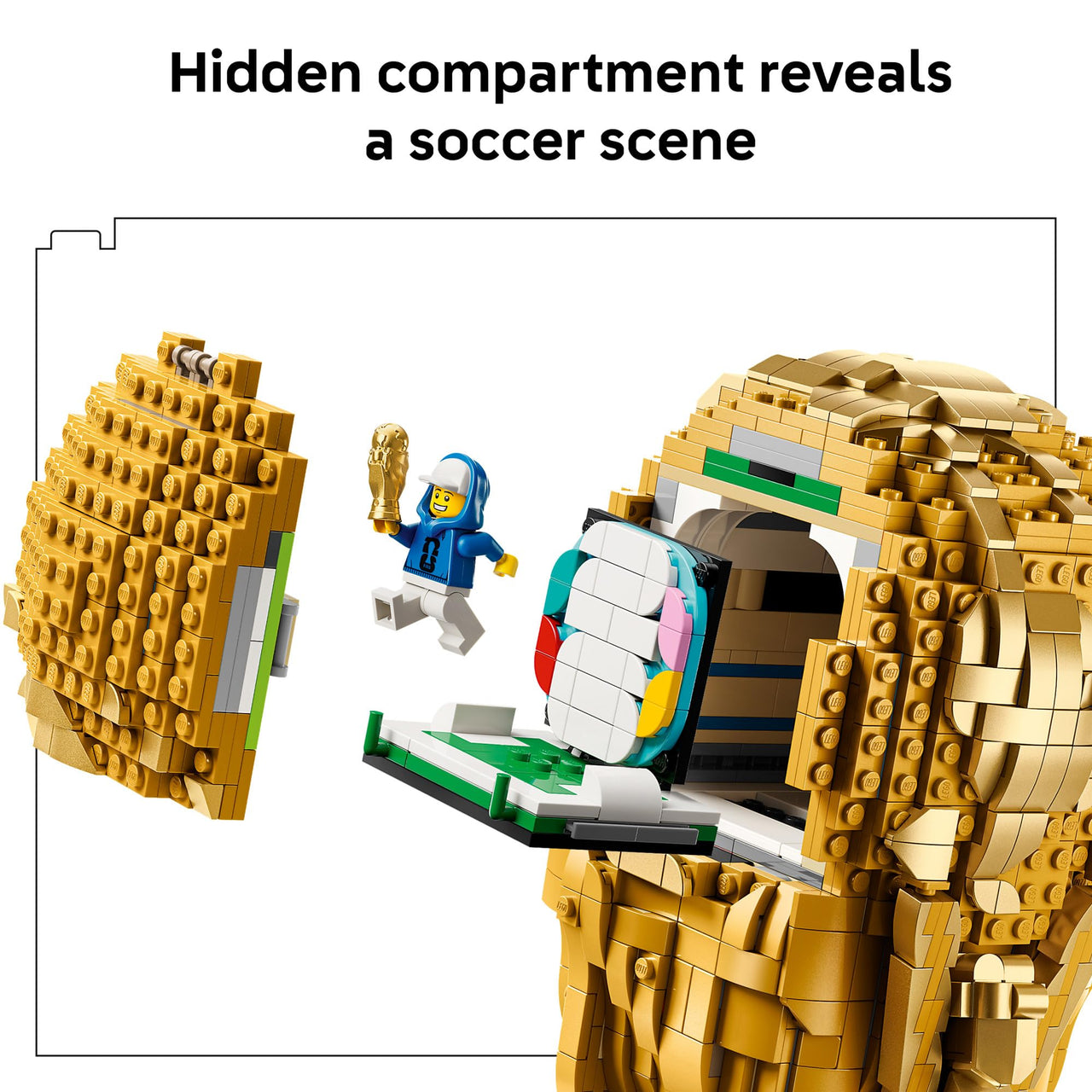 LEGO Editions FIFA World Cup Official Trophy Building Set - Kit for Display in Bedroom, Home Office, Book Shelf - Soccer Fans Collectible - W/World Cup 2026 Minifigure - Gift for Birthdays - 43020