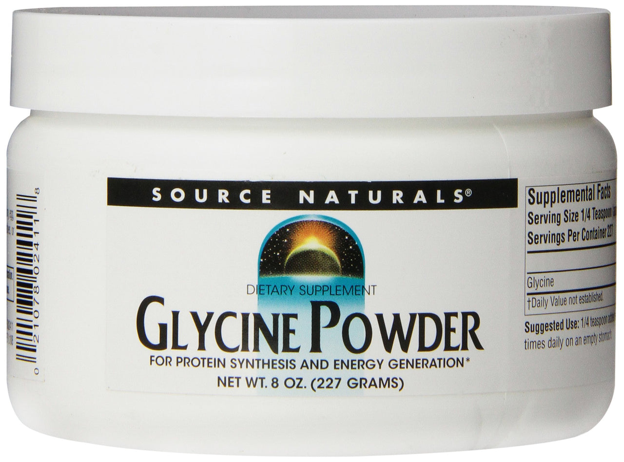 Source Naturals Glycine, for Protein Systhesis and Energy Generation*, 227 Grams - 8 oz Powder