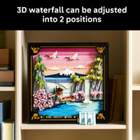 Thumbnail for LEGO Art Japanese Cherry Blossom Landscape Building Set for Adults - Room Decoration & Gift for Women & Men, Ages 18+ - Framed Wall Decor, Stand or Hang to Display - 31218