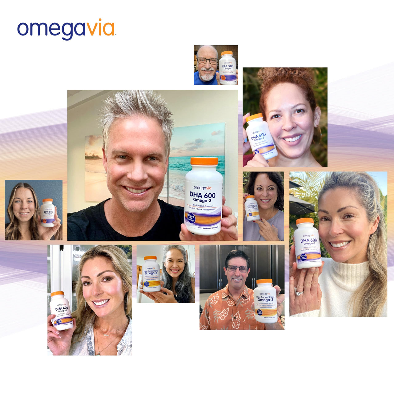 OmegaVia DHA 600 mg, Ultra Pure Omega-3 DHA Supplements for Brain and Eyes, DHA Prenatal Vitamins for Women, Burpless Fish Oil Omega 3, IFOS Tested, 120 Softgels