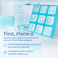 Thumbnail for belif Super Drops Multi-7 Hyaluronic Frozen Serum - Hydrating, Soothing, Depuffing Serum with Peptides & Caffeine, Enhances Skin Elasticity, Korean Skincare, 5mlx9EA