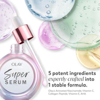 Thumbnail for Olay Super Serum - Niacinamide, Vitamin C & E, Collagen Peptide, AHA - 5-in-1 Skin Care Benefits for Face - Healthy Glow, Brightening, Hydrating, Smoothing, Firming, Evens Tone, Anti-Aging, 1.0 Oz
