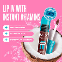 Thumbnail for NYX PROFESSIONAL MAKEUP Lip IV Hydrating Glossy Lip Stain, Long-Lasting, Tinted, Vegan Formula with 12 HR Hydration - Mocha Me Wet (Brown)