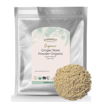 Thumbnail for Starwest Botanicals Organic Ginger Root Powder - Ground Ginger Herb for Tea, Baking, & Cooking, Natural Herbal Spice, Certified Kosher, Non-GMO - Bulk 1 lb Bag