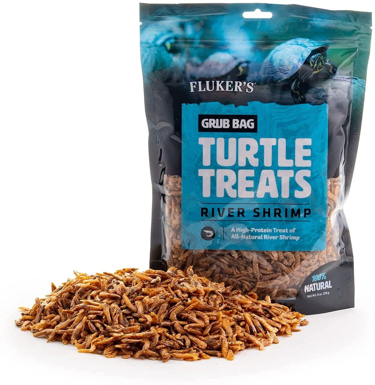DBDPet Fluker's Grub Bag Turtle Treat - River Shrimp 6oz - Includes Attached Pro-Tip Guide