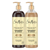 Thumbnail for SheaMoisture Strengthen & Restore Shampoo and Conditioner Bundle Jamaican Black Castor Oil 2 Pack to Cleanse & Nourish Dry, Damaged Hair, 24 oz