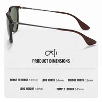 Thumbnail for Ray-Ban RB4171 ERIKA CLASSIC Phantos Shaped Non-Polarized Sunglasses for Women – Includes Official RAYBAN Eyewear Kit – Ideal Formal & Casual Wear Sunglasses – G-15 Green Lens