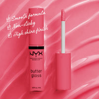 Thumbnail for NYX PROFESSIONAL MAKEUP Butter Gloss, Non-Sticky Lip Gloss - Peaches & Cream (Pink Coral)