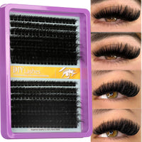 Thumbnail for C Curl Lash Clusters Extensions 280 Pcs Individual Eye lash Clusters 100D Cluster Eyelash Lashes Wispy Clusters Lashes Makeup at Home - DIY Lash Extension Kit for Self Application (9-18MM) Mix