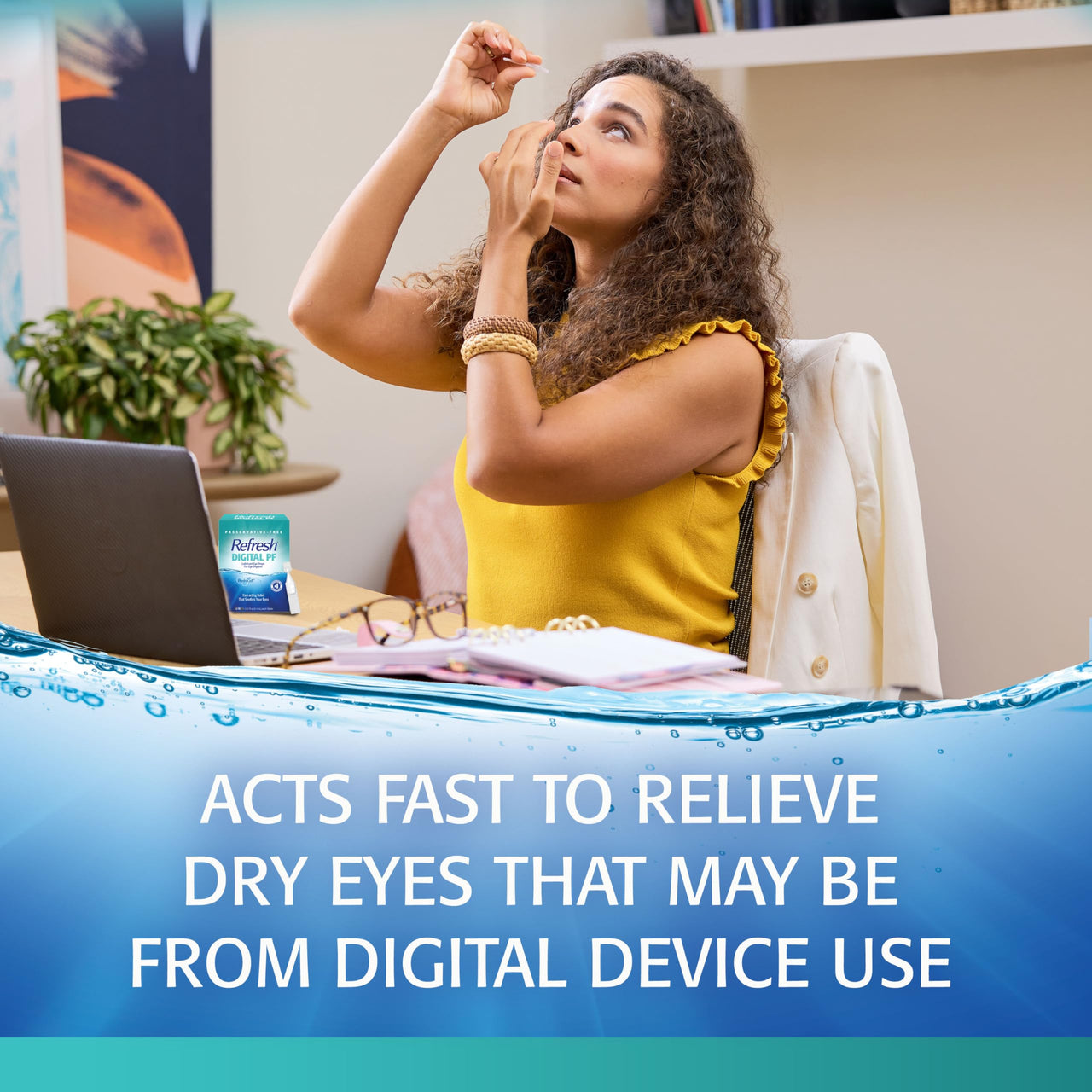 Refresh Digital PF Lubricant Eye Drops For Dry Eyes, Preservative-Free, 0.01 Fl Oz Single-Use Containers, 30 Count