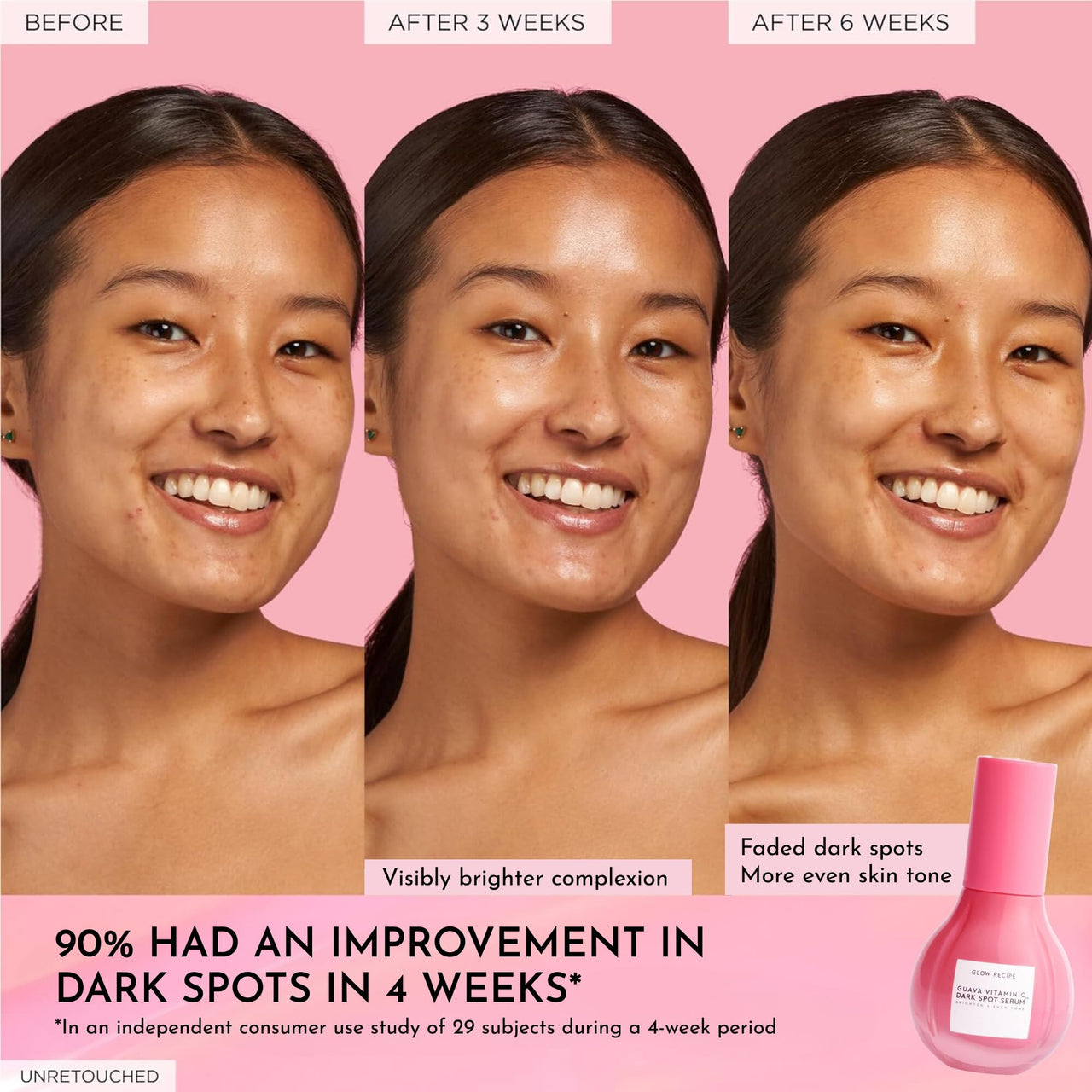Glow Recipe Guava Vitamin C Serum for Sensitive Skin - Moisturizing & Brightening Korean Skin Care Serum for Dark Spots, Even Tone & Redness - Tranexamic, Ferulic Acid & Vitamin E - Vegan, 30ml