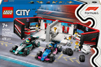 Thumbnail for LEGO City F1(R) Mercedes-Benz AMG & Alpine Race Car Garage Toy Toy Birthday Present Block Boys Girls Children 7 Years 8 9 Years Old Elementary School Vehicle Car Mini Car 60444