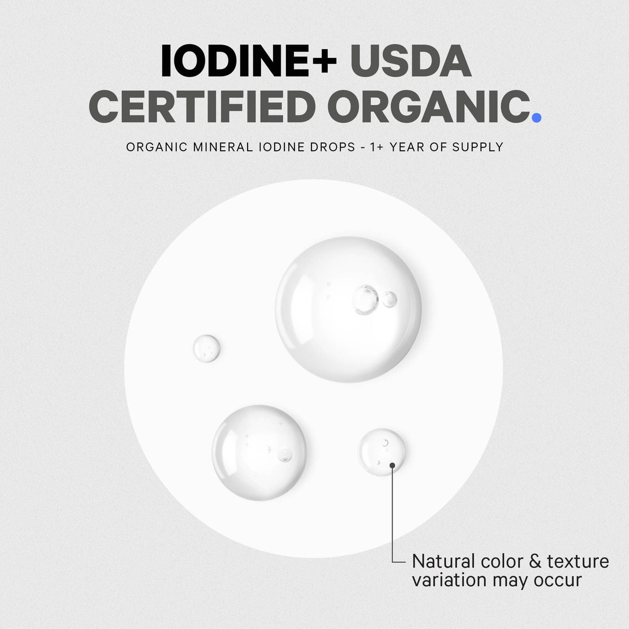 Codeage USDA Organic Iodine Drops – 250 Mcg - 1+ Year Supply - Liquid Iodine Supplement – Iodine Drops Solution - Pure, Clear Iodine - Vegan Iodine Liquid Drop - 2 fl oz - (2 Pack)