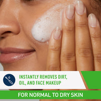 Thumbnail for CeraVe Hydrating Cream To Foam Cleanser, Makeup Remover Face Wash For Dry Skin, Foaming Facial Cleanser With Hyaluronic Acid, Normal To Dry Skin, Fragrance Free & Non Comedogenic, 19 Fluid Ounce