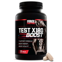 Thumbnail for Force Factor Test X180 Boost, 9-in-1 T Support for Men with D-Aspartic Acid, Boron, Fenugreek, Tribulus Terrestris & zumXR to Help Boost Energy, Vitality & Performance, 120 Tablets