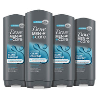Thumbnail for DOVE MEN + CARE Body and Face Wash Clean Comfort 4 Count for Healthier and Stronger Skin Effectively Washes Away Bacteria While Nourishing Your Skin, 18 oz