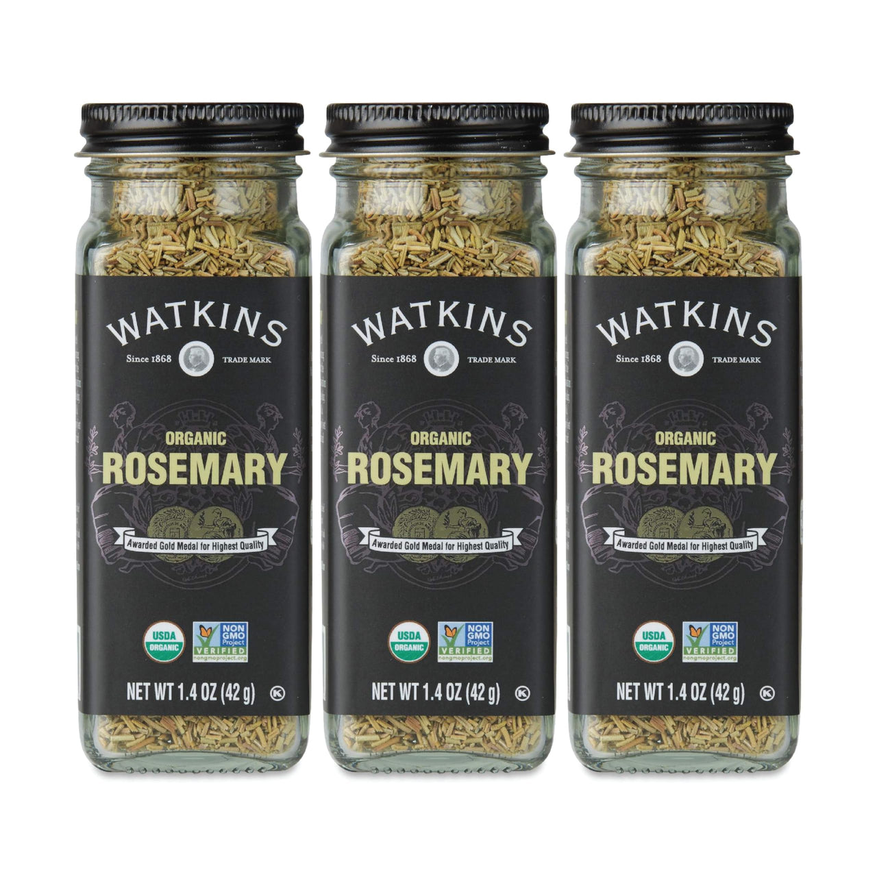 Watkins Organic Rosemary, 1.4 Ounce, Pack of 3