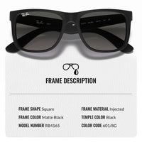 Thumbnail for Ray-Ban RB4165 JUSTIN CLASSIC Square Shape Sunglasses with Official Eyewear Kit