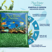 Thumbnail for Pure Water Pebbles Aquarium Gravel, 2-Pound, Emerald Green