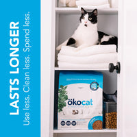 Thumbnail for ökocat Original Wood Clumping Cat Litter, Unscented, 18.8 pounds - Natural Ingredients, Stops Odor, Clumps Solid, 99% Dust Free, Great for All Cats