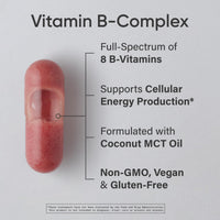 Thumbnail for Sports Research Vitamin B-Complex - Full Spectrum of B Vitamins - 90 Liquid Veggie Capsules